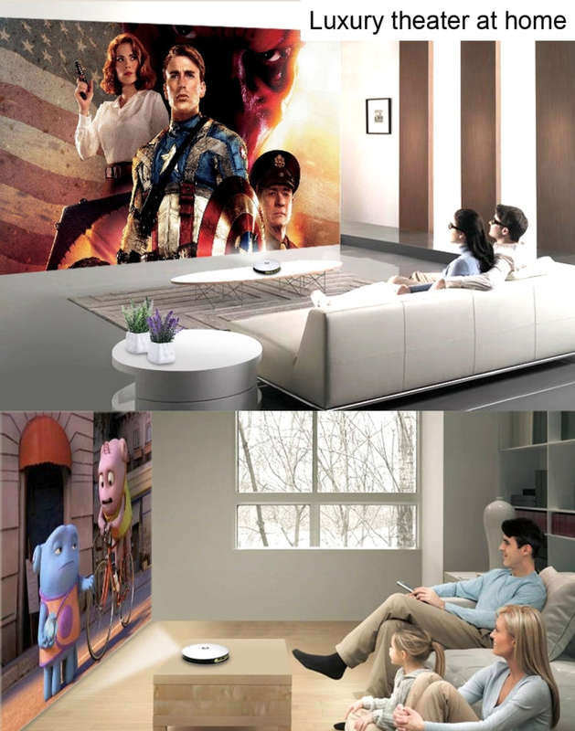 CACACOL ITC-DO8 220LM WiFi Smart 1280*800 DLP DMD LED Portable Projector with Remote Control,  An...