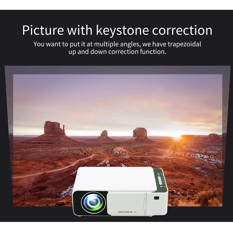 T5 100ANSI Lumens 800x400 Resolution 480P LED+LCD Technology Smart Projector, Support HDMI / SD C...