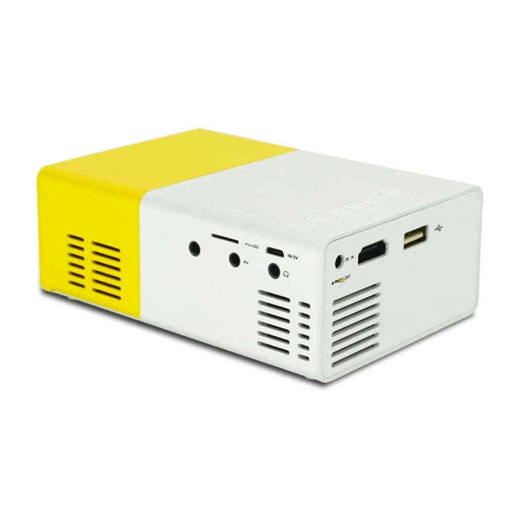 YG300 400LM Portable Mini Home Theater LED Projector with Remote Controller, Support HDMI, AV, SD...