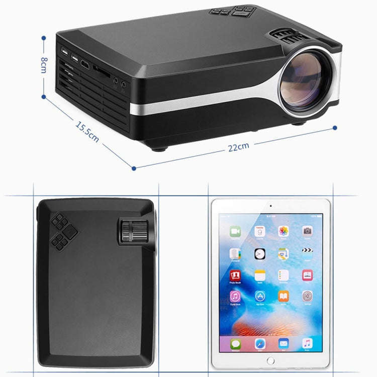 Wejoy L1 80 Lumens 4 inch LCD Technology HD 800*480 pixel Projector, VGA, HDMI(Black)