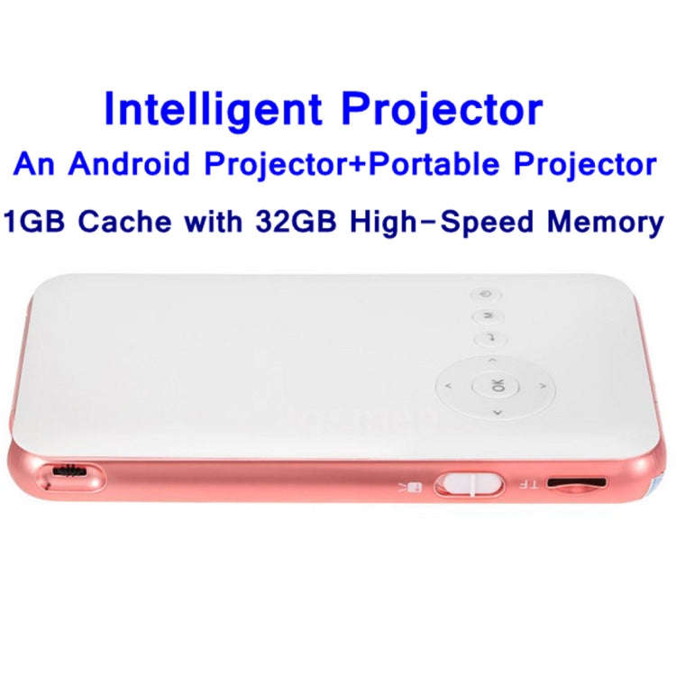 Wejoy DL-S6+ 1000 Lumens 854x480 Smart Mini Projector, RK3128 CPU, 1GB+32GB, Android 4.4, Bluetoo...