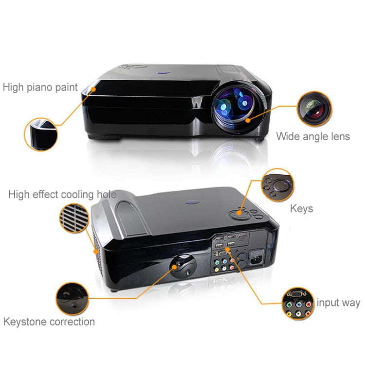 Wejoy L3 300ANSI Lumens 5.8 inch LCD Technology HD 1280*768 pixel Projector with Remote Control, ...
