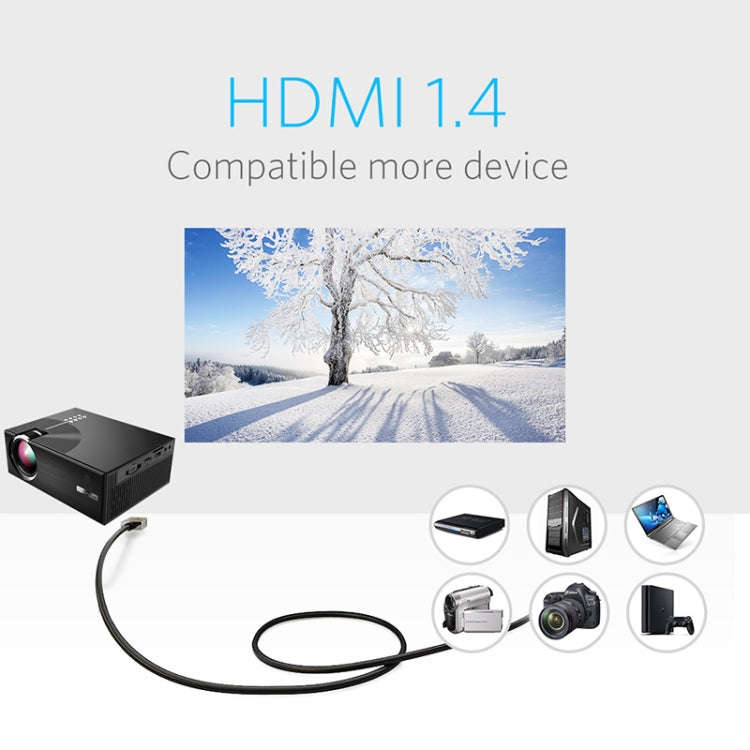 Cheerlux C7 1800 Lumens 800 x 480 720P 1080P HD WiFi Smart Projector, Support HDMI / USB / VGA / ...