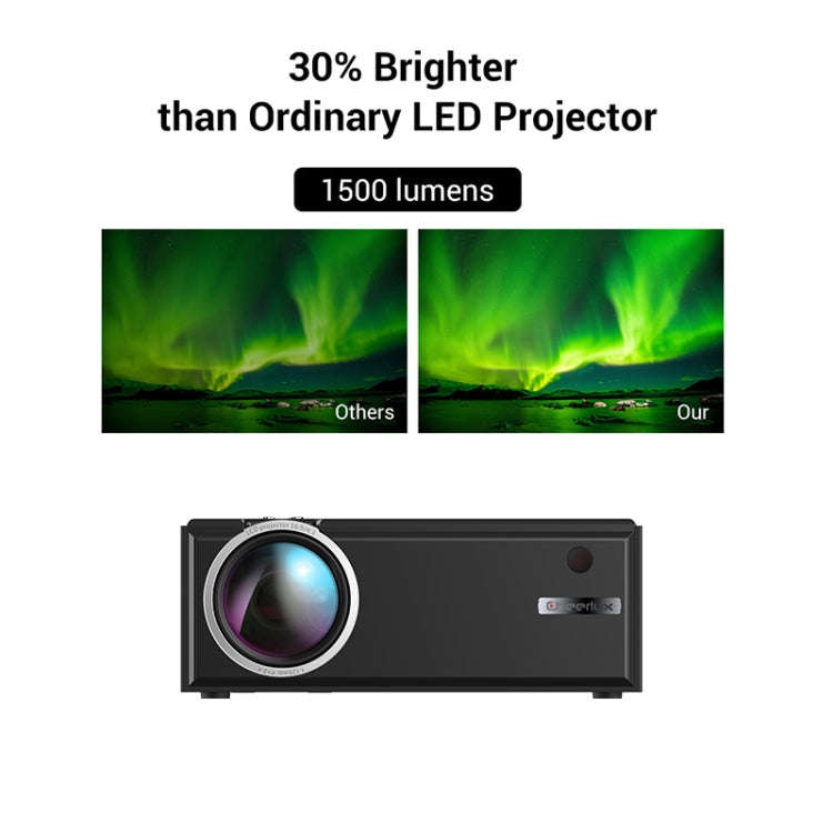 Cheerlux C8 1800 Lumens 1280x800 720P 1080P HD WiFi Sync Display Smart Projector, Support HDMI / ...