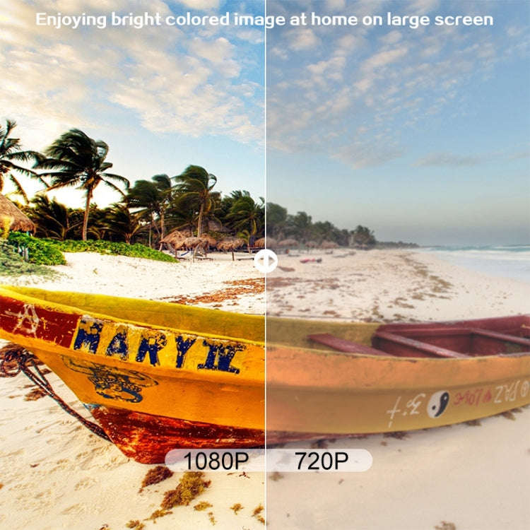Cheerlux C9 1920x1080P HD Android Smart Projector, Support HDMI x 2 / USB x 2 / VGA / AV(Black)