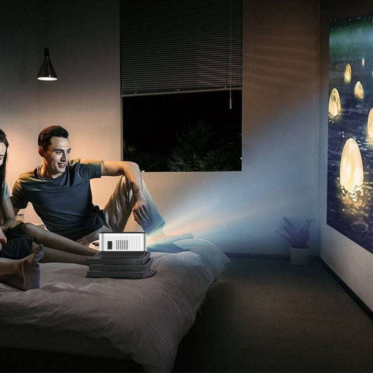 Cheerlux C9 1920x1080P HD Android Smart Projector, Support HDMI x 2 / USB x 2 / VGA / AV(White)