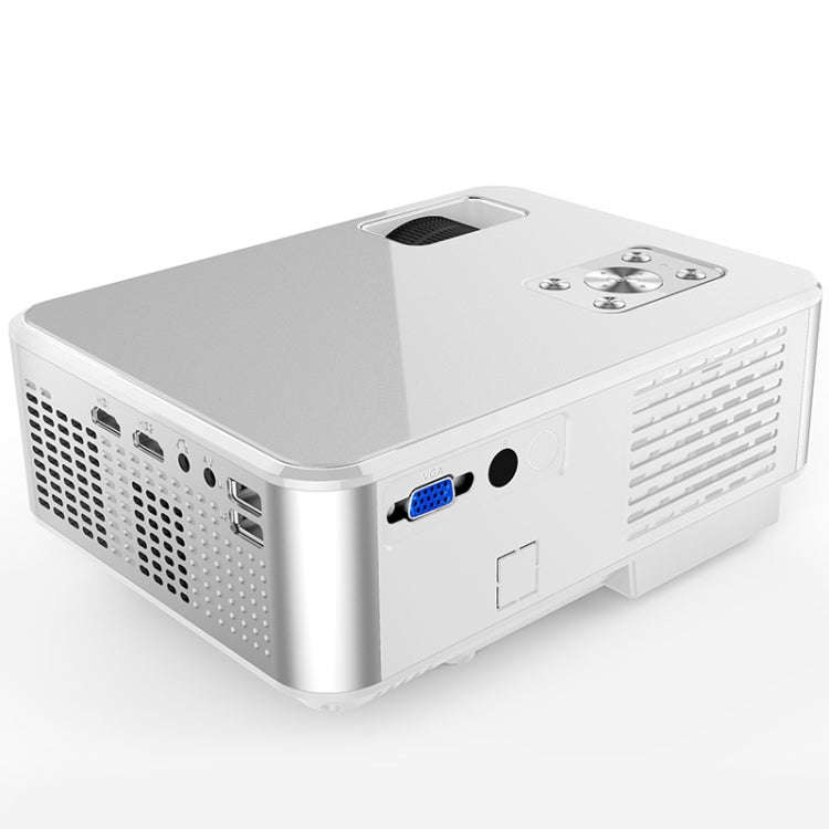 Cheerlux C9 1280x720 720P HD Smart Projector, Support HDMI x 2 / USB x 2 / VGA / AV(White)