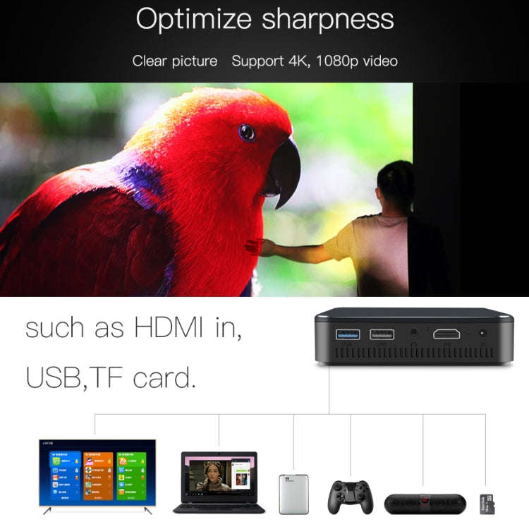 D13 2+16G 854 x 480 Android 7.1.2 Mini Pocket Projector 4K DLP Smart Handheld LED WIFI Home Theat...