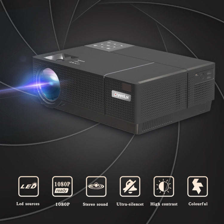 Cheerlux CL770 1920 x 1080P Full HD Smart Projector Android 9.0 1GB+8GB (Black)