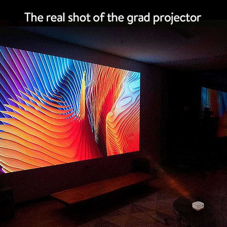 P07-D Mini 50 Lumens Android Home Theater Bluetooth LED Projector with Remote Control, Support Mi...