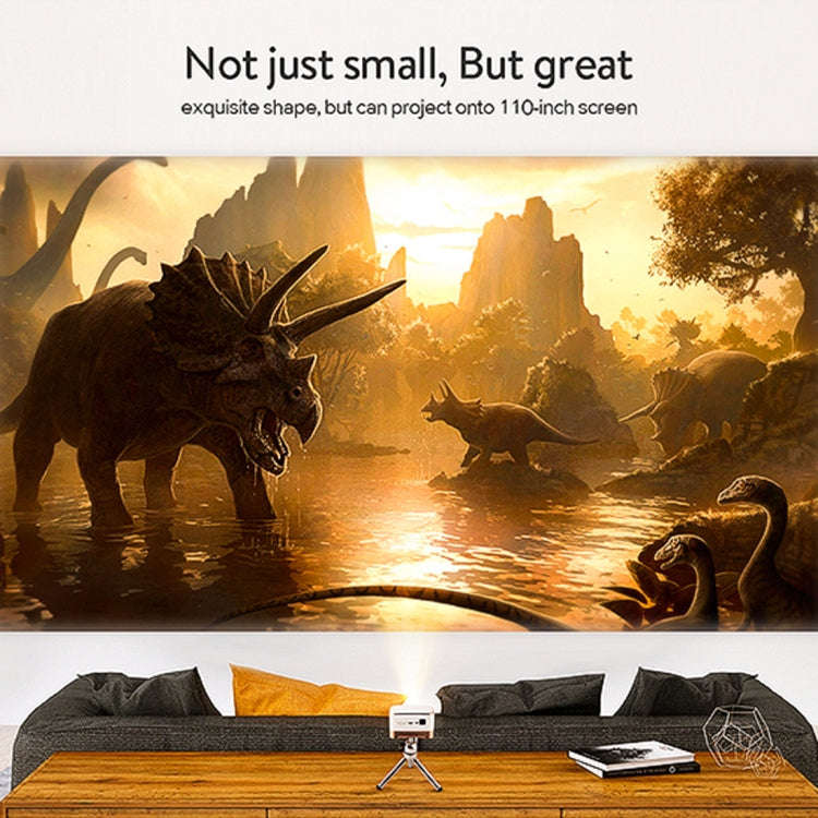 P07-D Mini 50 Lumens Android Home Theater Bluetooth LED Projector with Remote Control, Support Mi...
