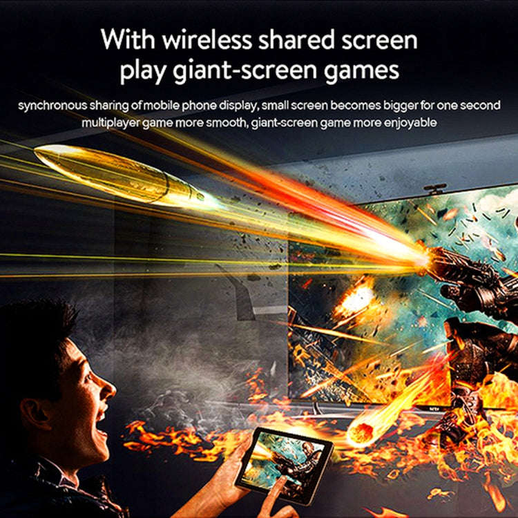 P07-D Mini 50 Lumens Android Home Theater Bluetooth LED Projector with Remote Control, Support Mi...