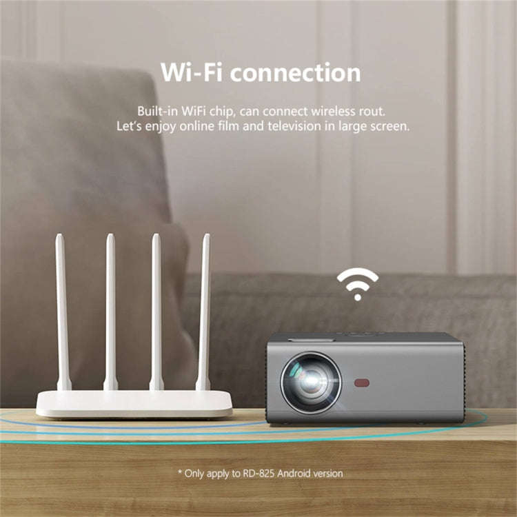 RD825 1280x720 2200LM Mini LED Projector Home Theater, Support HDMI & AV & VGA & USB, Mobile Phon...
