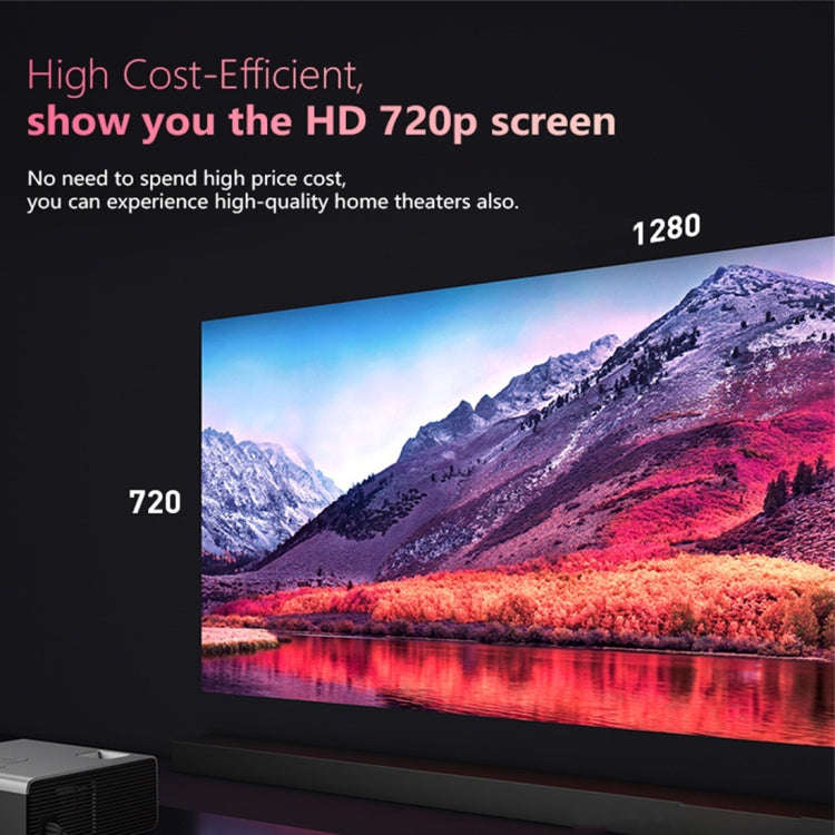 RD825 1280x720 2200LM Mini LED Projector Home Theater, Support HDMI & AV & VGA & USB, Smart Versi...