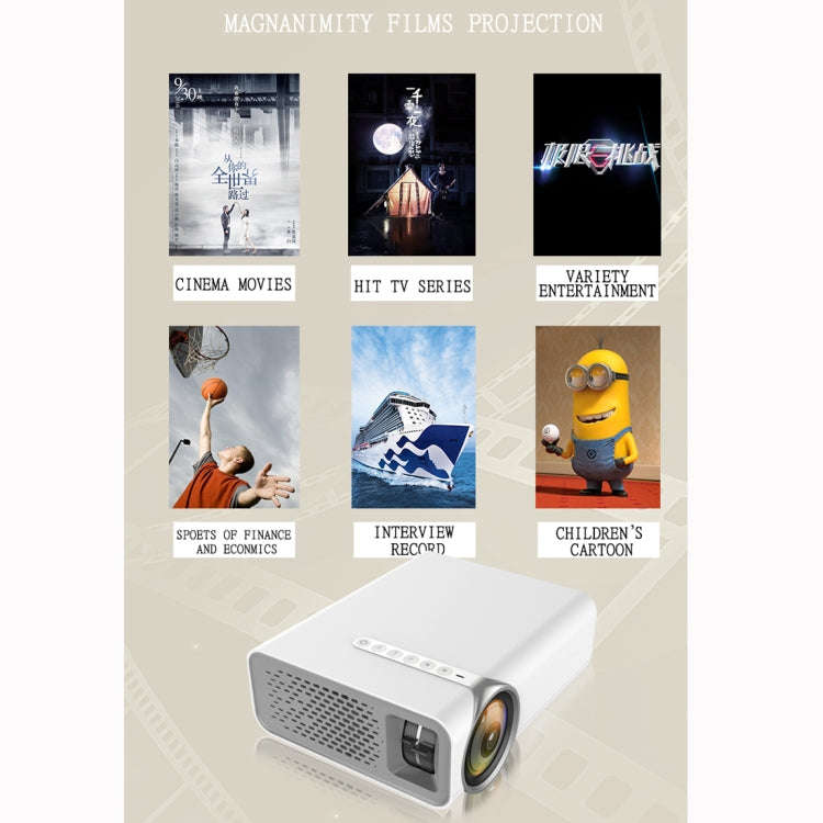 YG520 800x480 1800LM Mini LED Projector Home Theater, Support HDMI & AV & SD & USB & VGA, Mobile ...