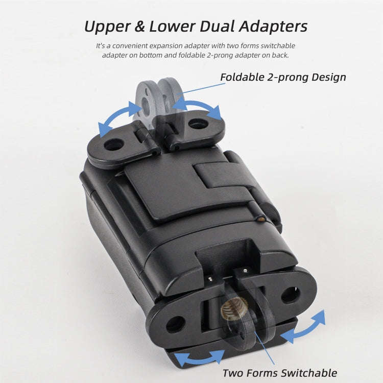 For DJI OSMO Pocket 3 Sunnylife Expansion Adapter Foldable Dual Hooks Adapter Protective Case Bra...