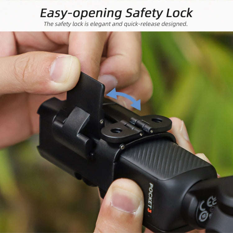 For DJI OSMO Pocket 3 Sunnylife Expansion Adapter Foldable Dual Hooks Adapter Protective Case Bra...