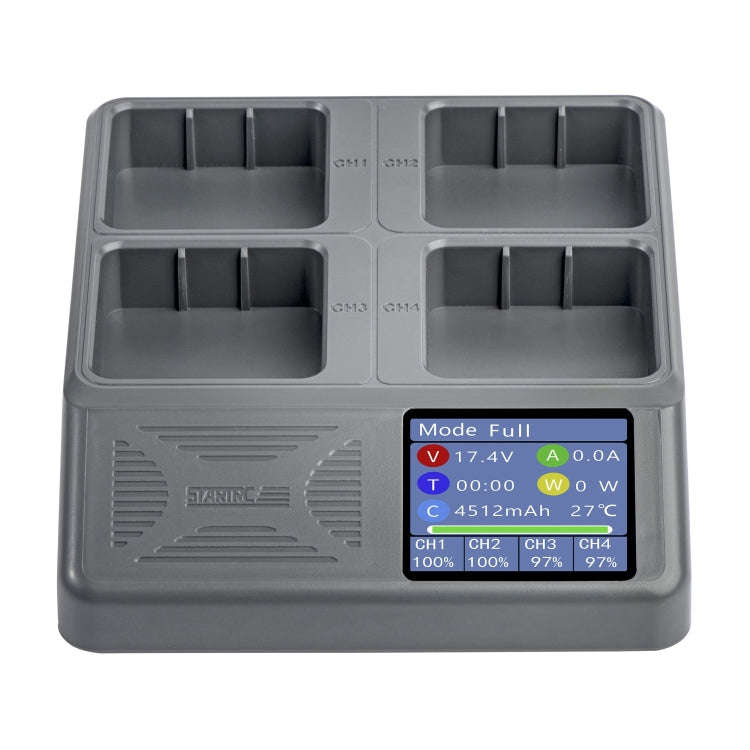 For DJI Mavic 3 Pro / 3 Classic STARTRC 4 in 1 Charging Butler Battery Charger with Screen (Grey)