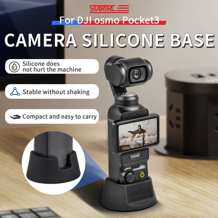 For DJI Osmo Pocket 3 STARTRC Silicone Desktop Base Bracket (Black)