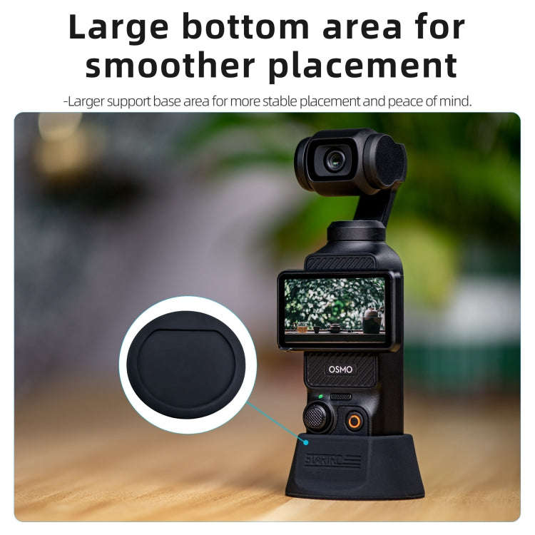 For DJI Osmo Pocket 3 STARTRC Silicone Desktop Base Bracket (Black)