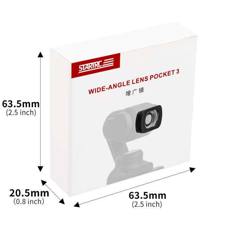 For DJI OSMO Pocket 3 STARTRC Drone Wide-Angle Lens Filter (Black)