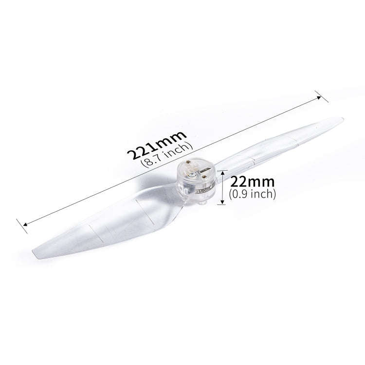 For DJI Air 3 STARTRC 2 Pairs Color LED Flash Lamp Low Noise Propellers (Transparent)