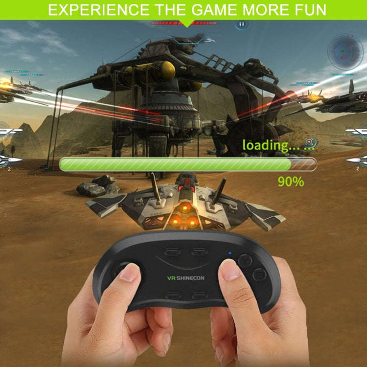 VR Shinecon 3D Movie Games Virtual Reality Glasses Bluetooth Remote Controller Gamepad(Black)