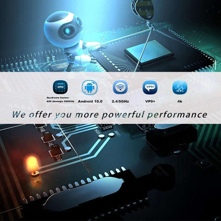 A95X F4 8K UHD Smart TV BOX Android 10.0 Media Player with Remote Control, Amlogic S905X4 Quad Co...