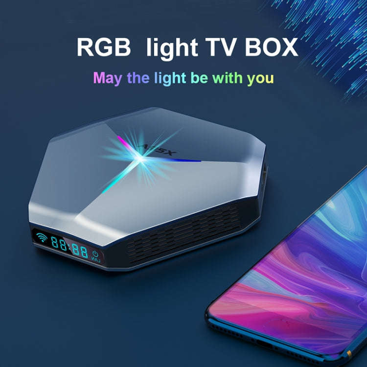 A95X F4 8K UHD Smart TV BOX Android 10.0 Media Player with Remote Control, Amlogic S905X4 Quad Co...