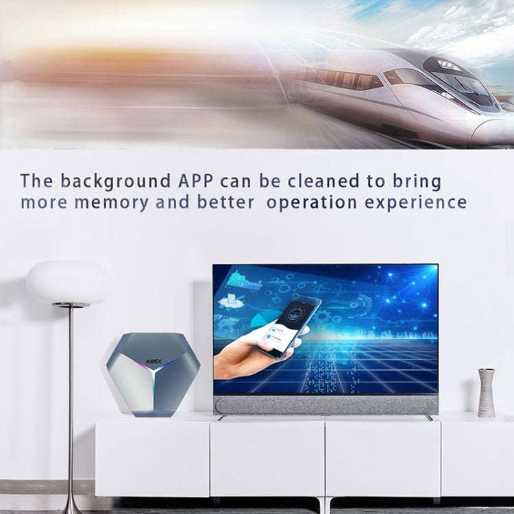 A95X F4 8K UHD Smart TV BOX Android 10.0 Media Player with Remote Control, Amlogic S905X4 Quad Co...