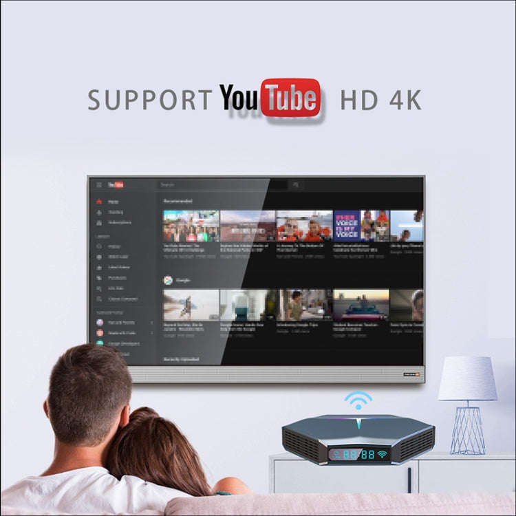 A95X F4 8K UHD Smart TV BOX Android 10.0 Media Player with Remote Control, Amlogic S905X4 Quad Co...