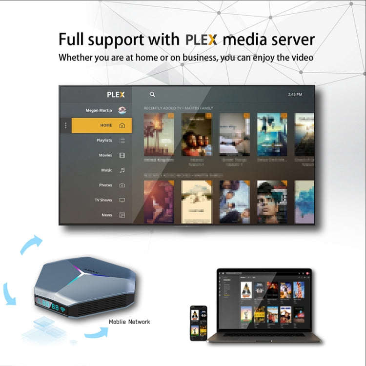 A95X F4 8K UHD Smart TV BOX Android 10.0 Media Player with Remote Control, Amlogic S905X4 Quad Co...