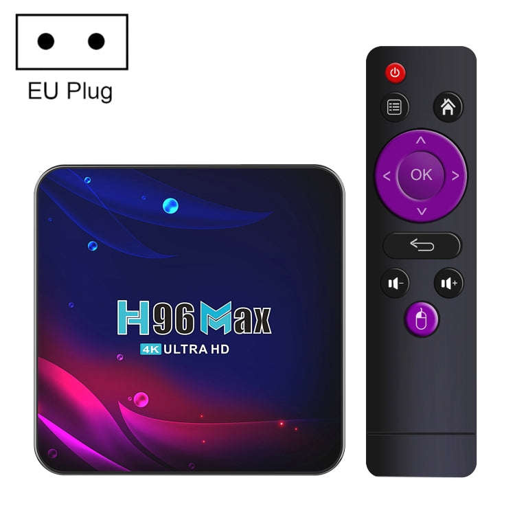 H96 Max V11 4K Smart TV BOX Android 11.0 Media Player with Remote Control, RK3318 Quad-Core 64bit...