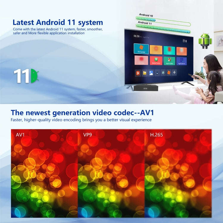 Tanix X4 Android 11 Smart TV Box, Amlogic S905X4 Quad Core, 4GB+64GB, Dual Wifi, BT(EU Plug)