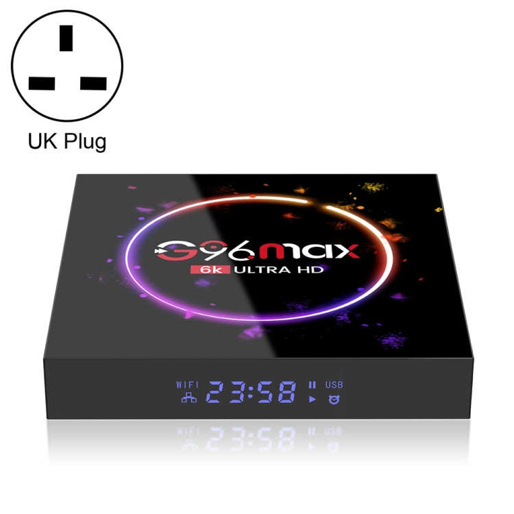 G96 MAX 6K UHD Smart TV Box, Android 10.0, Allwinner H616 Quad Core, 4GB+32GB, UK Plug