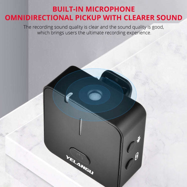 YELANGU MX5 2.4G Live Broadcast Interview Wireless Recording Camera Microphone, 1 Receiver to 1 T...