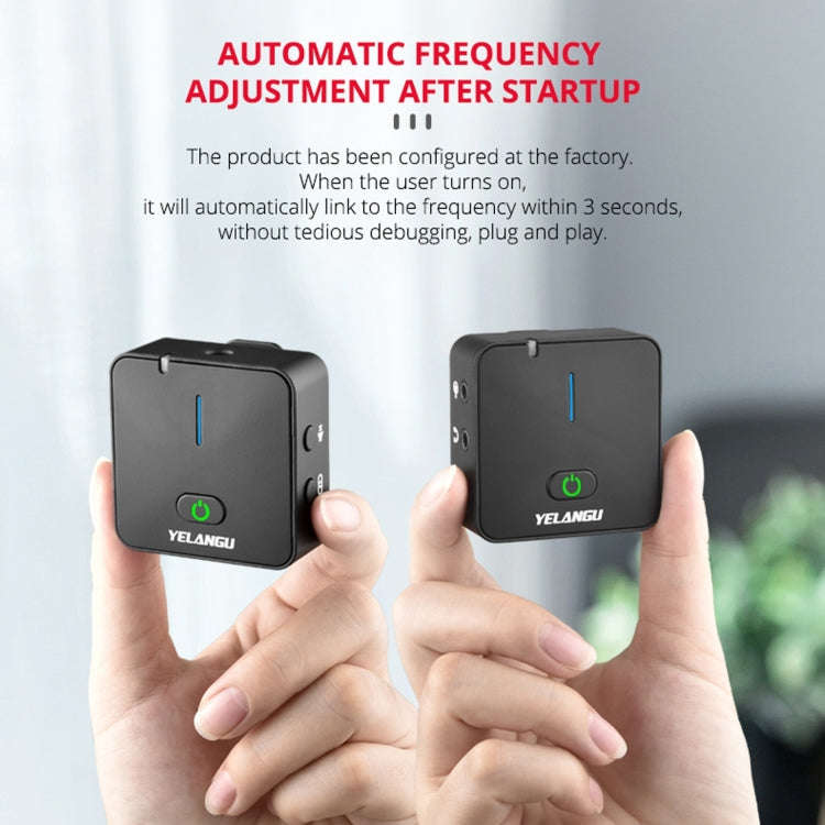 YELANGU MX5 2.4G Live Broadcast Interview Wireless Recording Camera Microphone, 1 Receiver to 1 T...