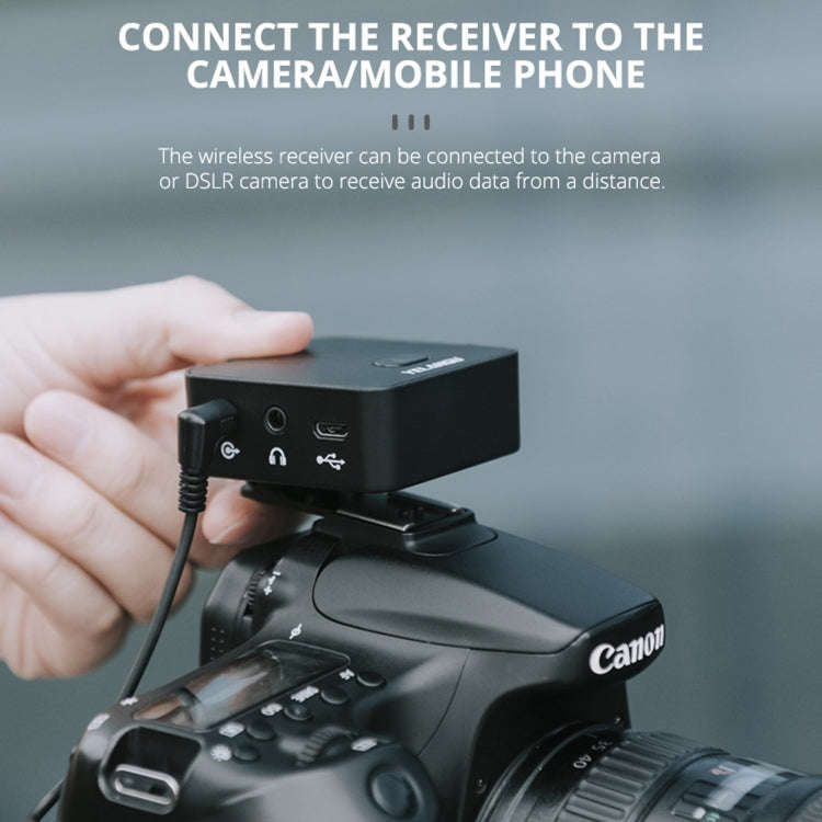YELANGU MX5 2.4G Live Broadcast Interview Wireless Recording Camera Microphone, 1 Receiver to 1 T...