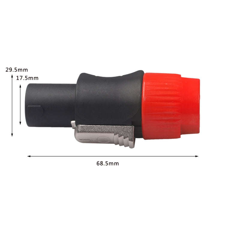 NL4FC 2221 4 Pin Plug Male Speaker Audio Connector(Red)