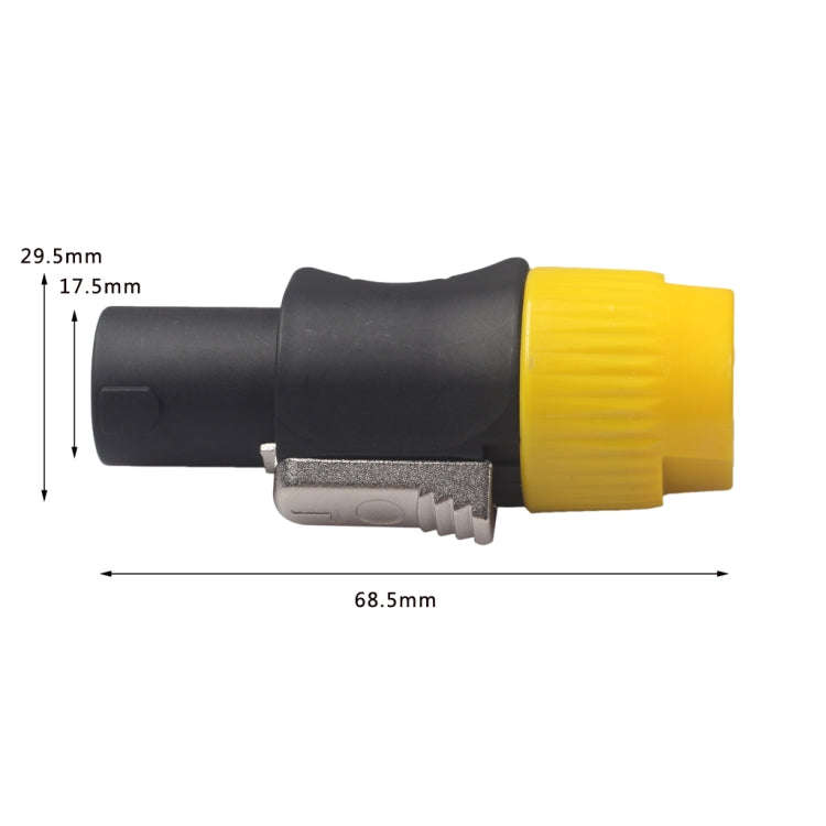 NL4FC 2221 4 Pin Plug Male Speaker Audio Connector(Yellow)