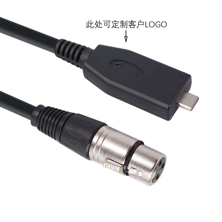 TY18 USB-C / Type-C Male to Cannon Female Microphone Recording Cable, Cable Length:2m