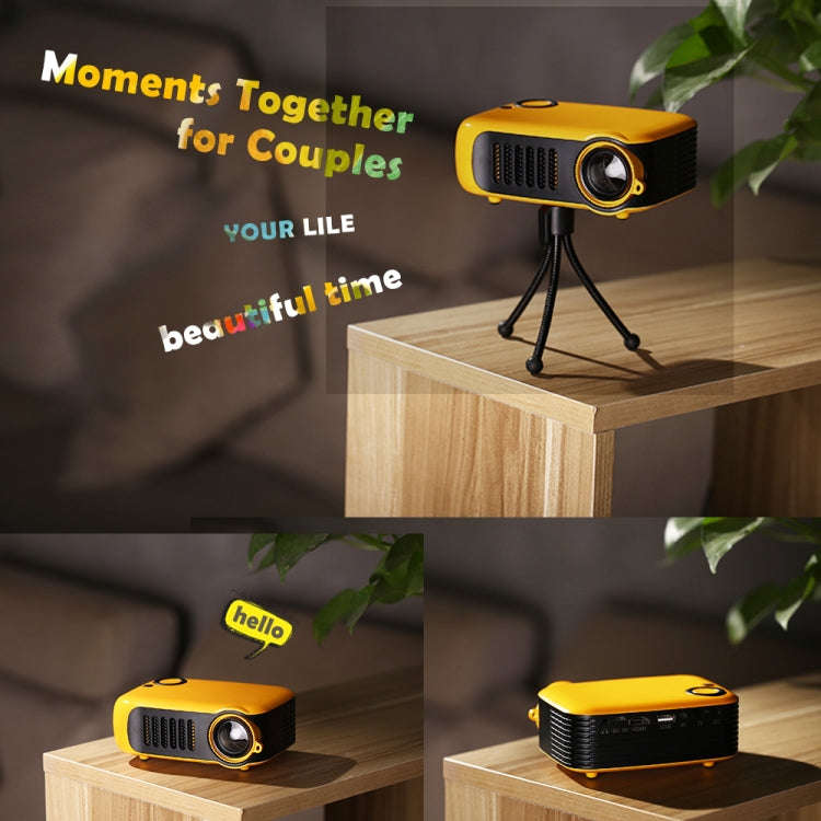 TRANSJEE A2000 320x240P 1000 ANSI Lumens Mini Home Theater HD Digital Projector, Plug Type: AU Pl...