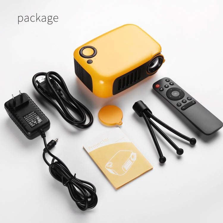 TRANSJEE A2000 320x240P 1000 ANSI Lumens Mini Home Theater HD Digital Projector, Plug Type: UK Pl...