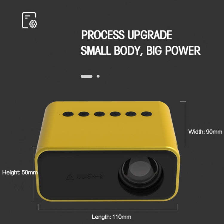 T500 1920x1080P 80 Lumens Portable Mini Home Theater LED HD Digital Projector With Remote Control...