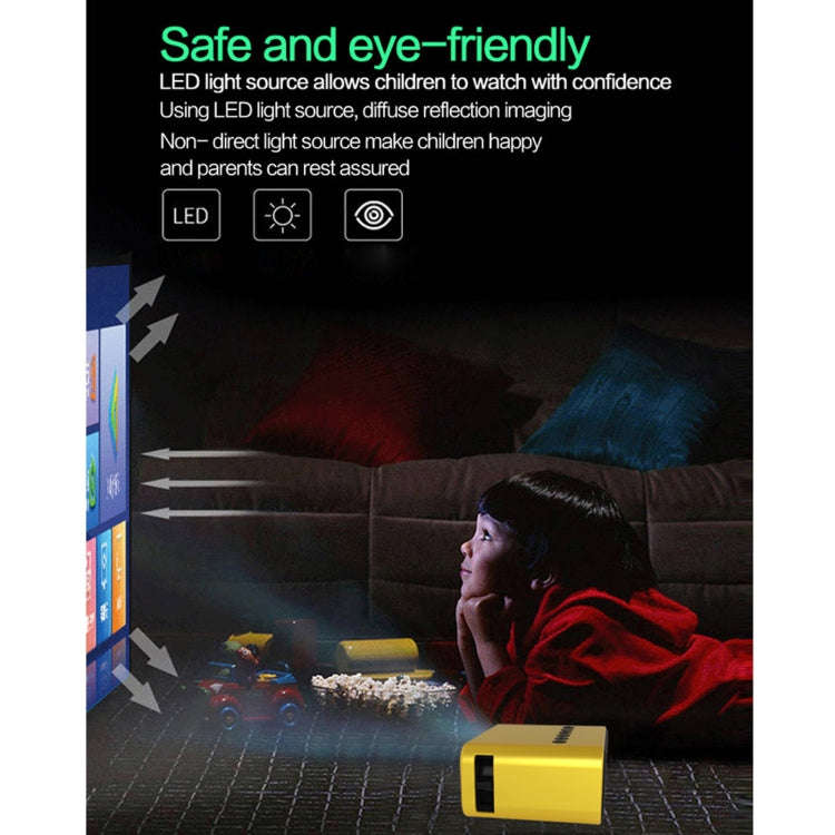 T500 1920x1080P 80 Lumens Portable Mini Home Theater LED HD Digital Projector With Remote Control...