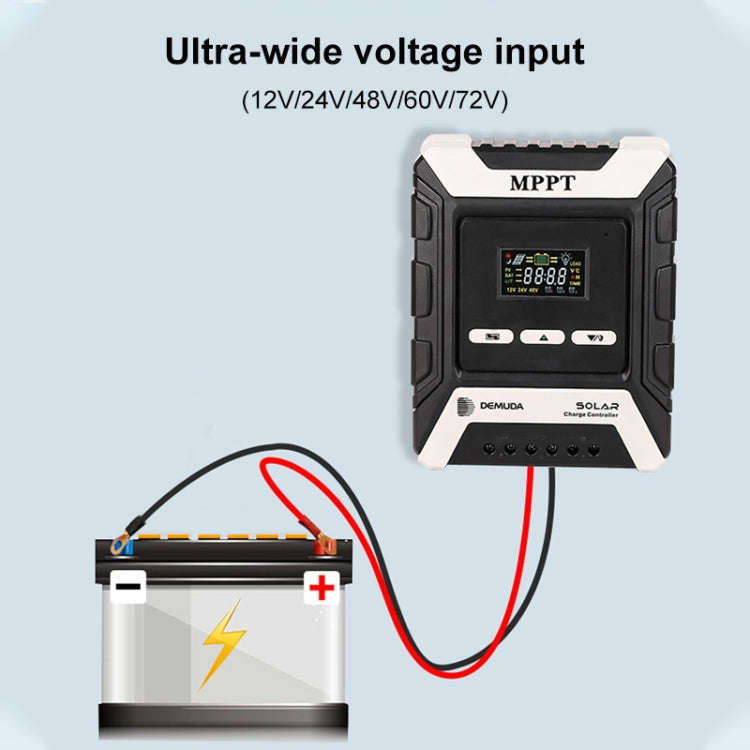 MPPT Solar Controller 12V / 24V / 48V Automatic Identification Charging Controller with Dual USB ...