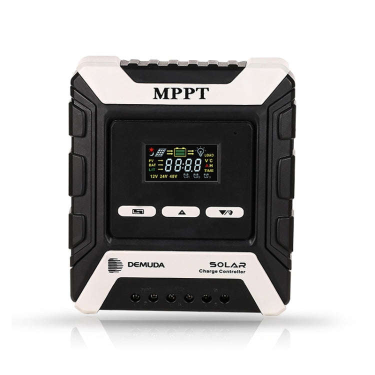 MPPT Solar Controller 12V / 24V / 48V Automatic Identification Charging Controller with Dual USB ...