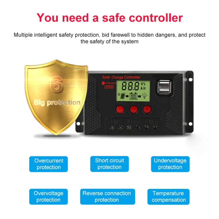 PWM Solar Controller 12V / 24V Lithium Battery Charging Photovoltaic Panel Charging Street Light ...