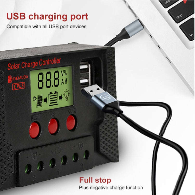 PWM Solar Controller 12V / 24V Lithium Battery Charging Photovoltaic Panel Charging Street Light ...