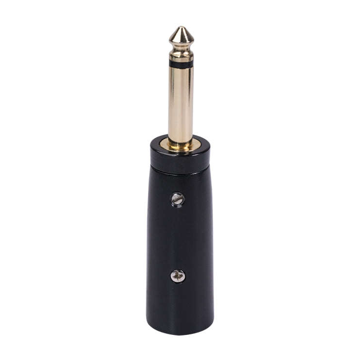2 PCS LZ1168G Gilded 6.35mm Mono Male to XRL Male Audio Adapter Microphone Stereo Speaker Connector